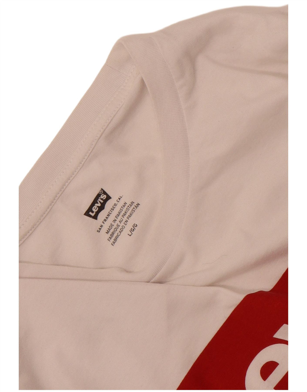 Levi's Herren-T-Shirt mit Grafik, Größe L, Weiß