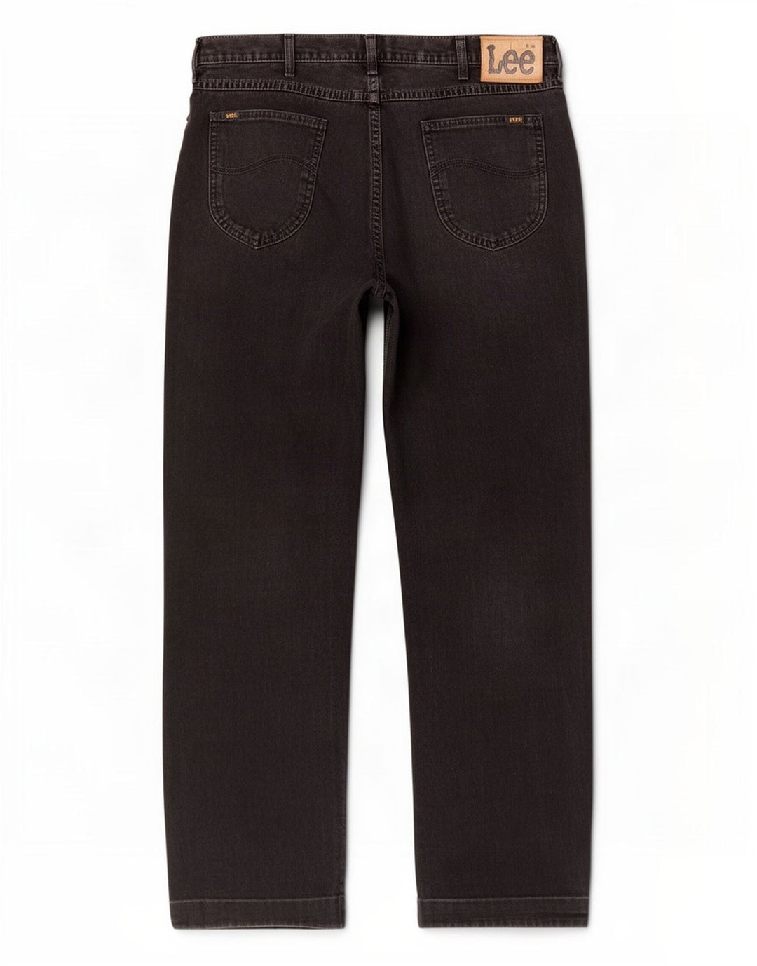Lee Herren Straight Jeans W36 L28 Schwarze Baumwolle