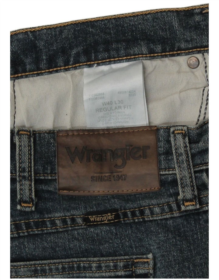 Wrangler Herren-Jeans mit normaler Passform, gerade Passform, Breite 40, Länge 30, Blau, Baumwolle