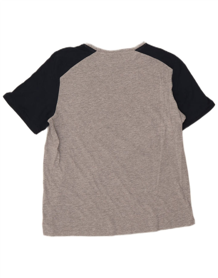 NFL Herren-T-Shirt mit Grafik, Größe L, Grau, Colourblock-Baumwolle