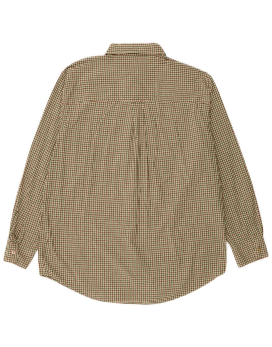 Chaps Herrenhemd, groß, grün, Gingham-Baumwolle