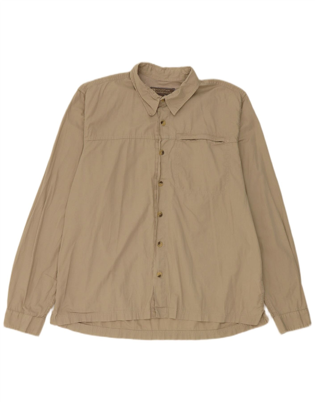 Mountain Warehouse Herrenhemd XL Beige Baumwolle