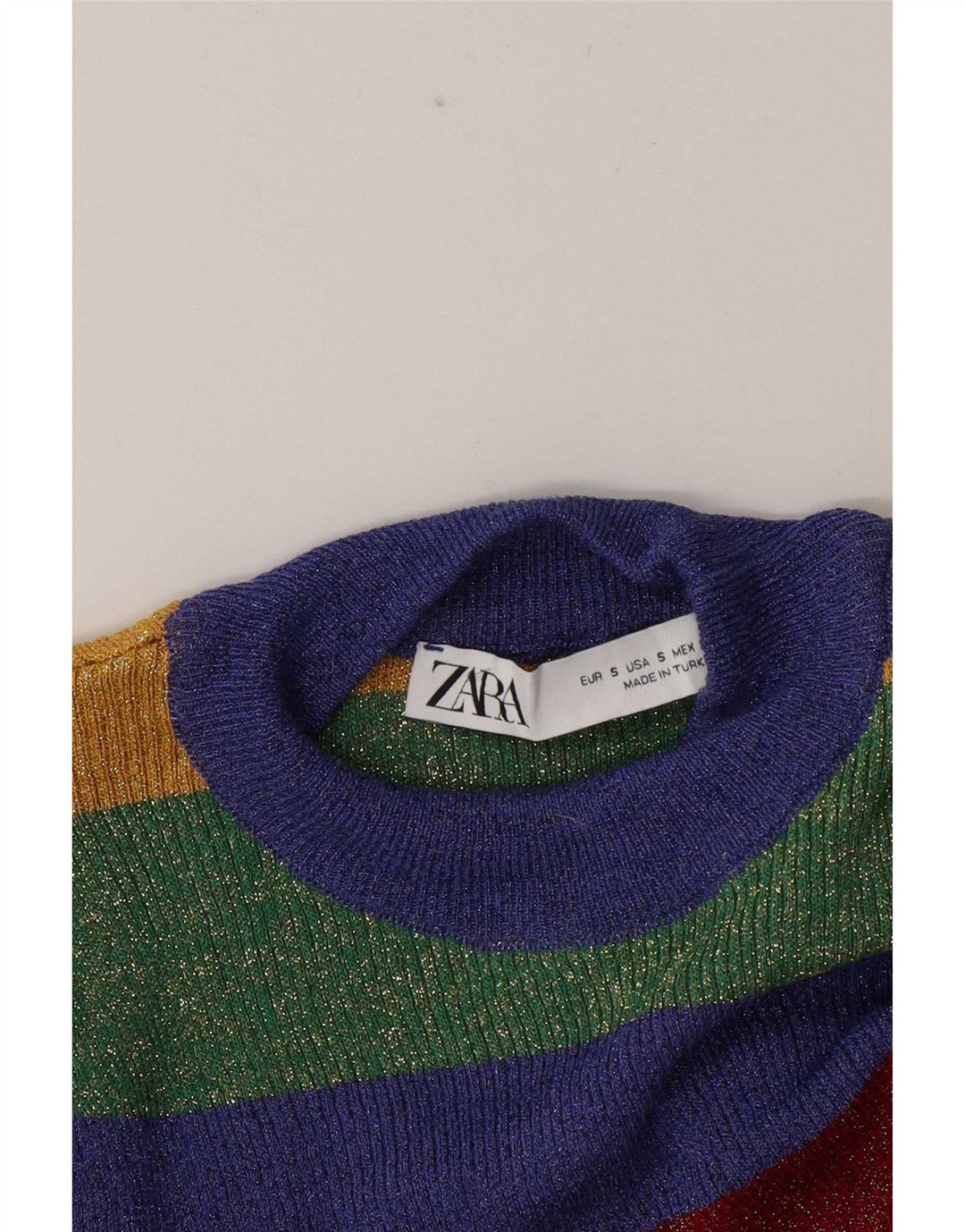 Zara Damen-Blusenoberteil, Gr. 40, Größe S, mehrfarbig, gestreift