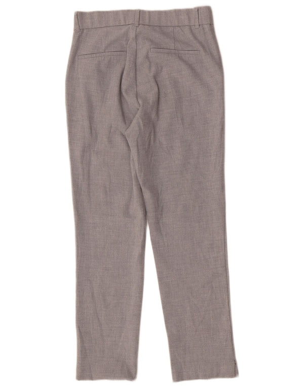 Zara Damen Gerade Chinohose XS W24 L26 Grau