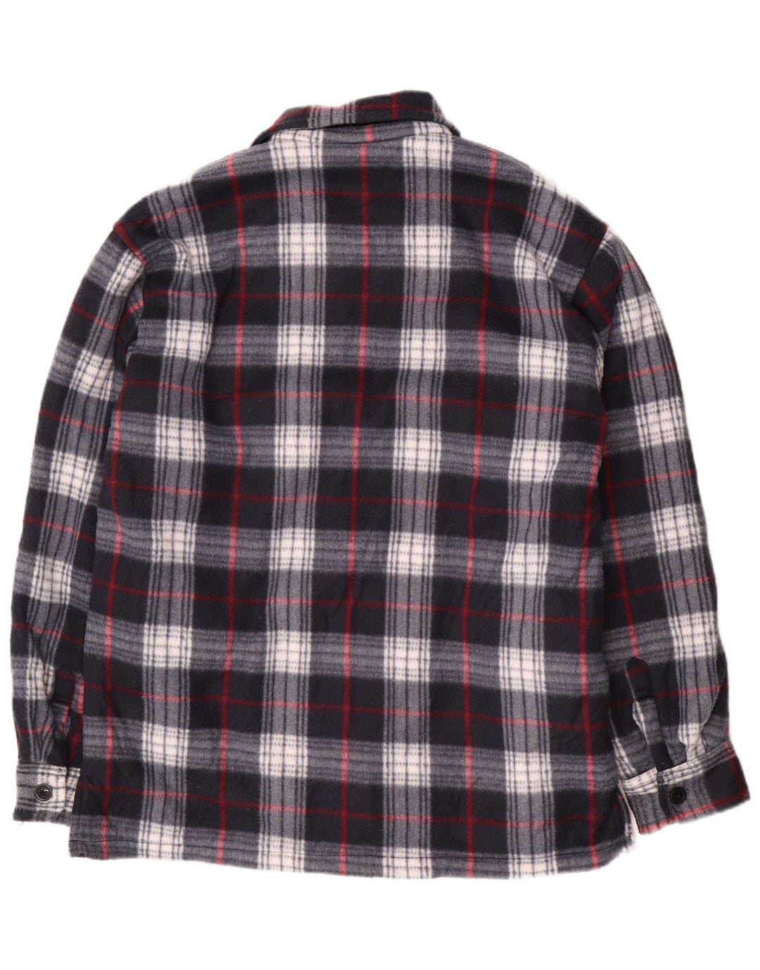 Vintage Herren Utility Jacke UK 44 2XL Marineblau karierte Baumwolle