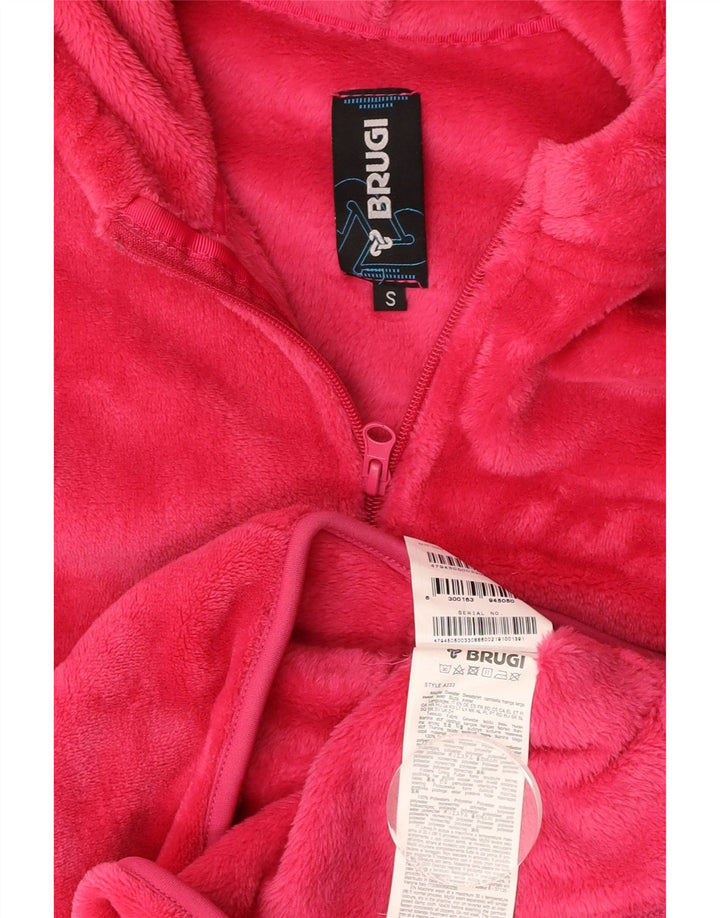 BRUGI Damen-Fleecejacke mit Kapuze, UK 10, Größe S, rosa, Polyester