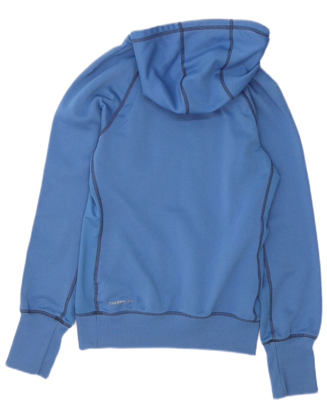 Nike Womens Graphic Hoodie Pullover UK 10 Small Blau Polyester