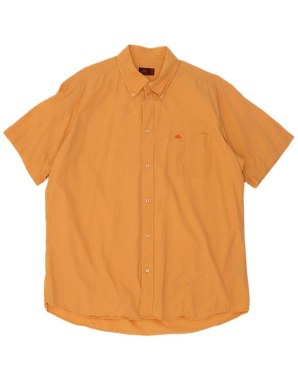 Kappa Herren Kurzarmhemd 3XL Orange Baumwolle