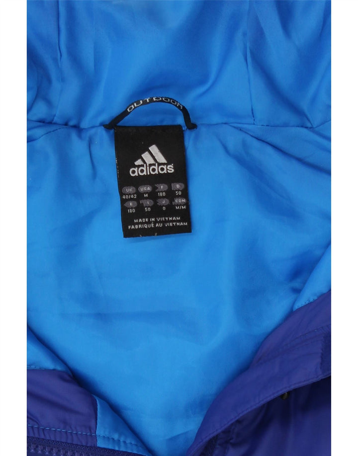 Adidas Herren-Jacke mit Kapuze, gepolstert, UK 40/42, mittelblau, Farbblock