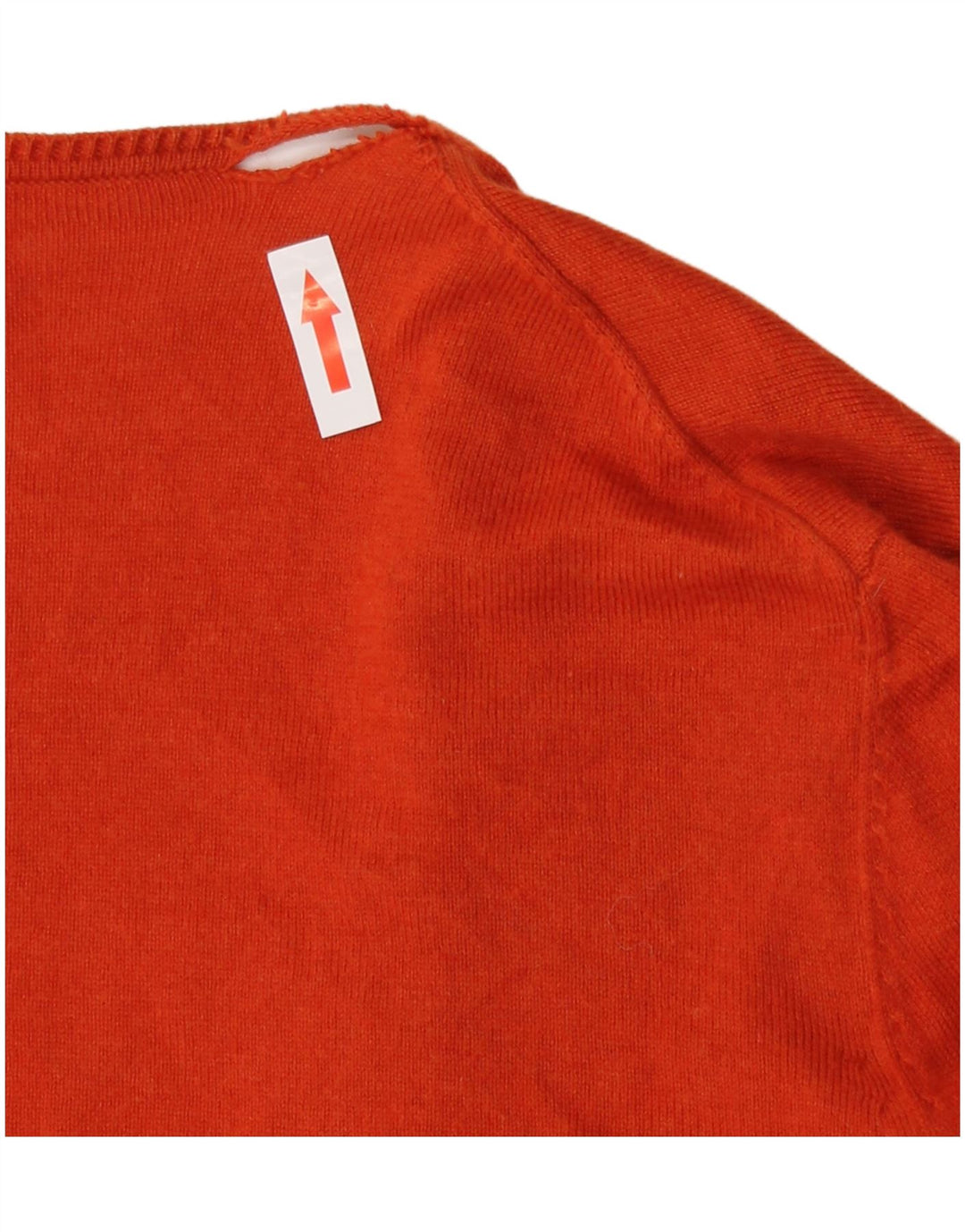 Massimo Dutti Damen Asymmetrischer offener Cardigan-Pullover UK 14 Mittelorange