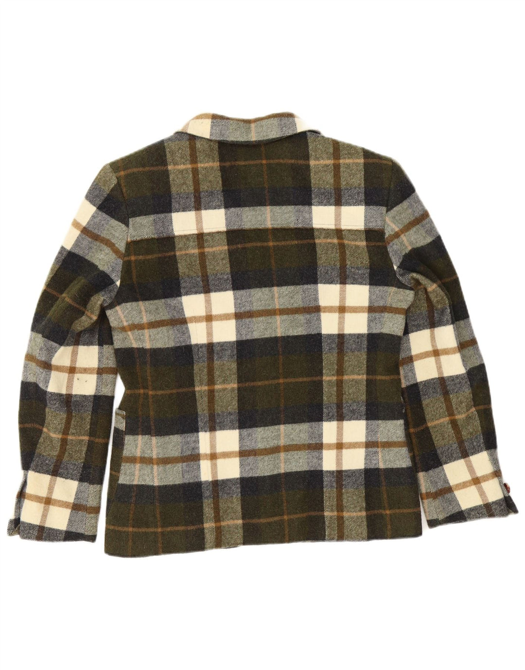 MOTIVI Damen-Blazerjacke mit 2 Knöpfen, UK 12, mittleres Khaki-Karomuster