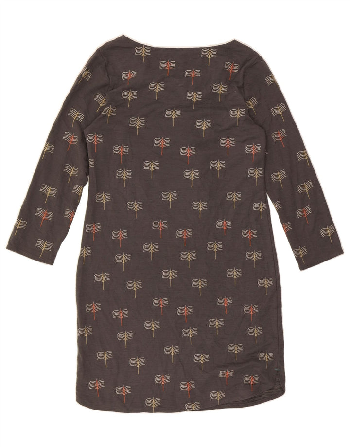 WHITE STUFF Womens Abstract Pattern T-Shirt Dress UK 14 Medium Grey Vintage White Stuff and Second-Hand White Stuff from Messina Hembry 