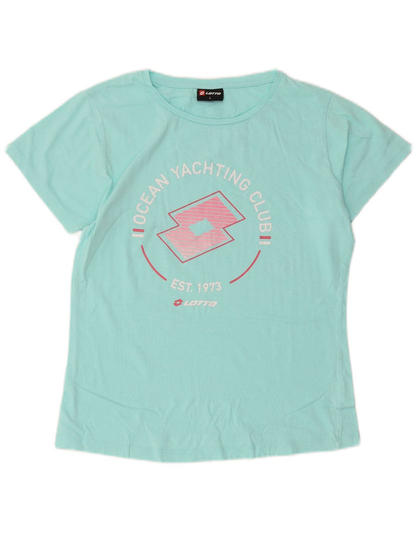 Lotto Grafik-T-Shirt für Mädchen, 13–14 Jahre, groß, türkisfarbene Baumwolle