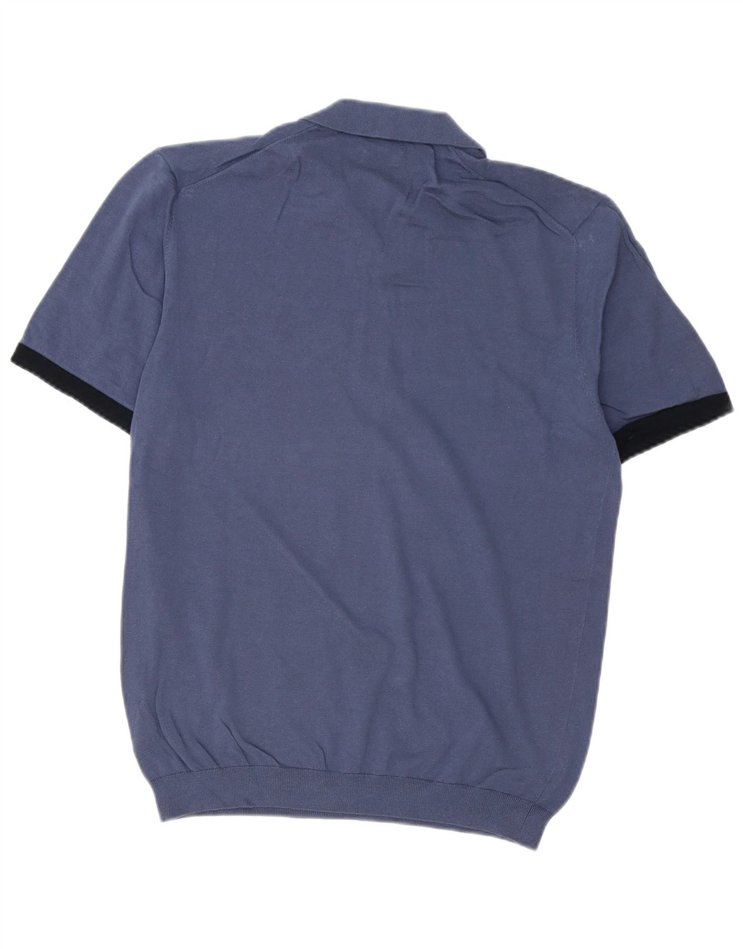 Massimo Dutti Herren-Pullover mit Rollkragen, mittelgroß, Marineblau, Farbblock