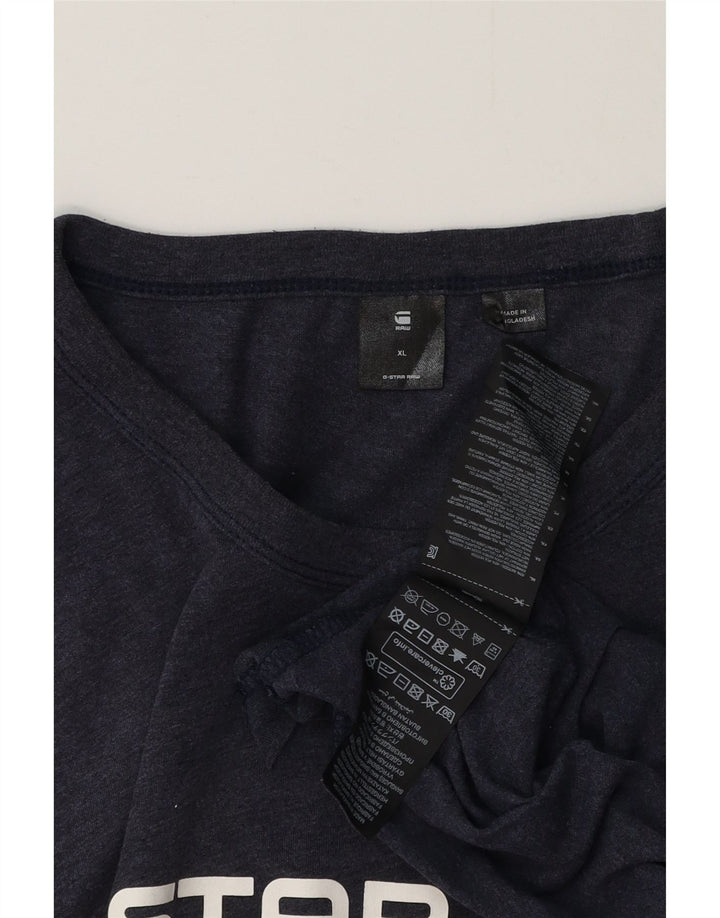 G-STAR Herren Grafik T-Shirt Top XL Marineblau Baumwolle