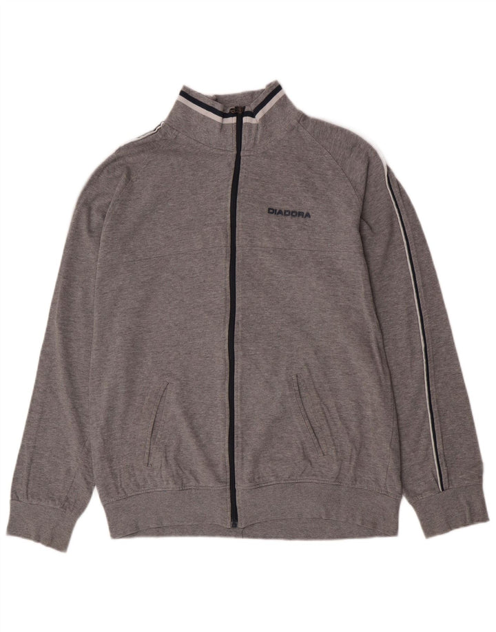 Diadora Herren Trainingsanzug Top Jacke XL Grau