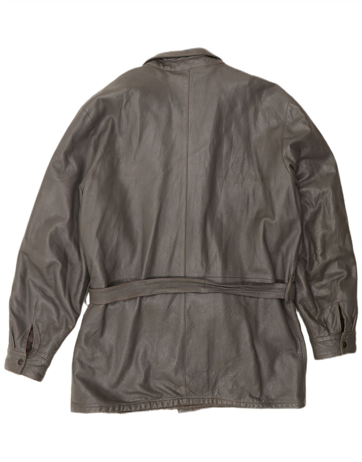 Vintage Herren Lederjacke IT 50 Large Grau