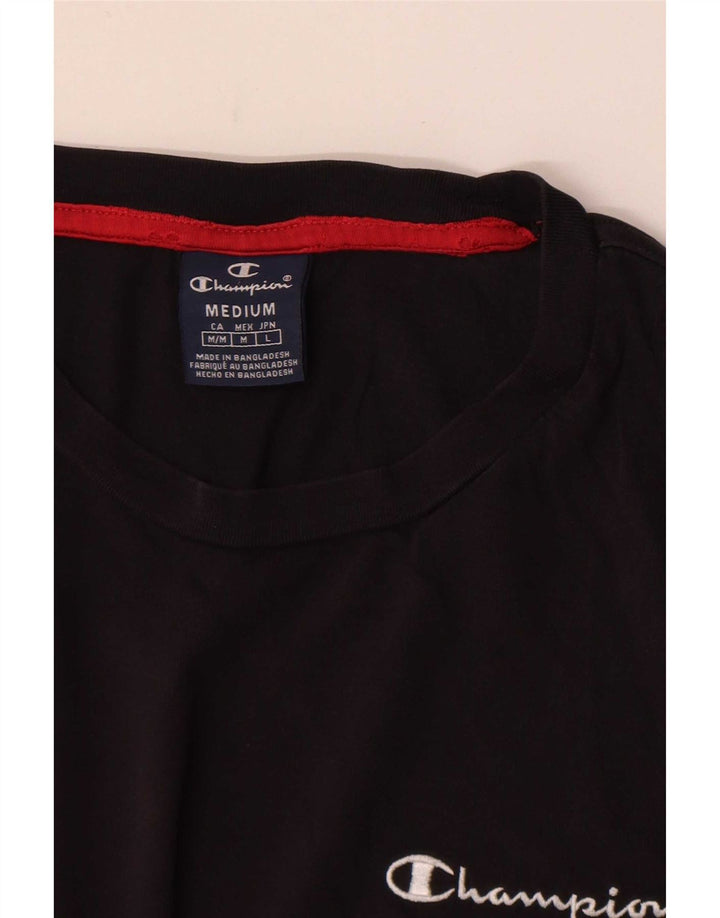 Champion Herren T-Shirt mit Grafik, mittelgroß, Schwarz