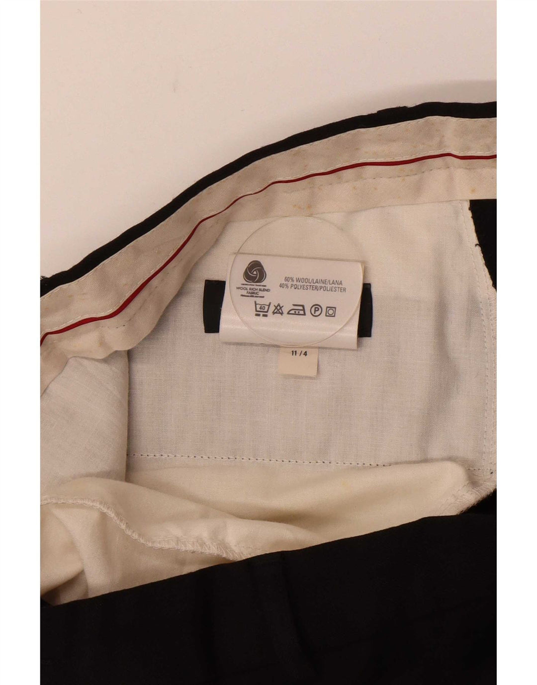 Marks & Spencer Herren St. Michael Gerade Anzughose W32 L28 Schwarze Wolle