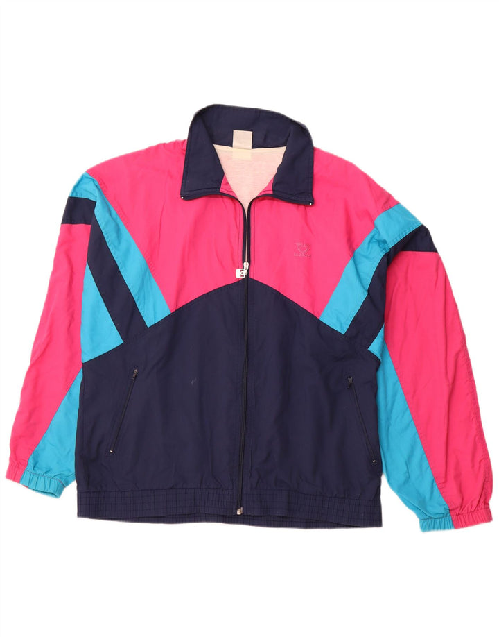 LEOPARD Herren-Trainingsanzug-Oberteil, Jacke, XL, Marineblau, Farbblock-Polyester