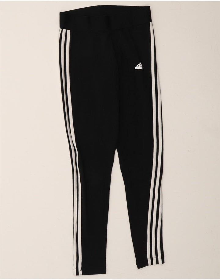 ADIDAS Womens Leggings UK 8/10  Small Black Cotton Vintage Adidas and Second-Hand Adidas from Messina Hembry 