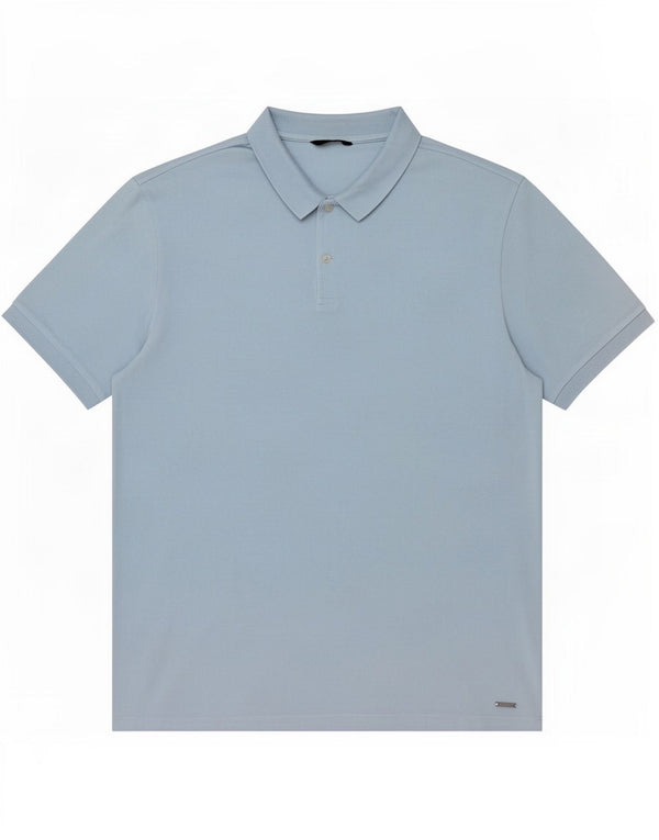 Massimo Dutti Herren Poloshirt XL Blau Baumwolle