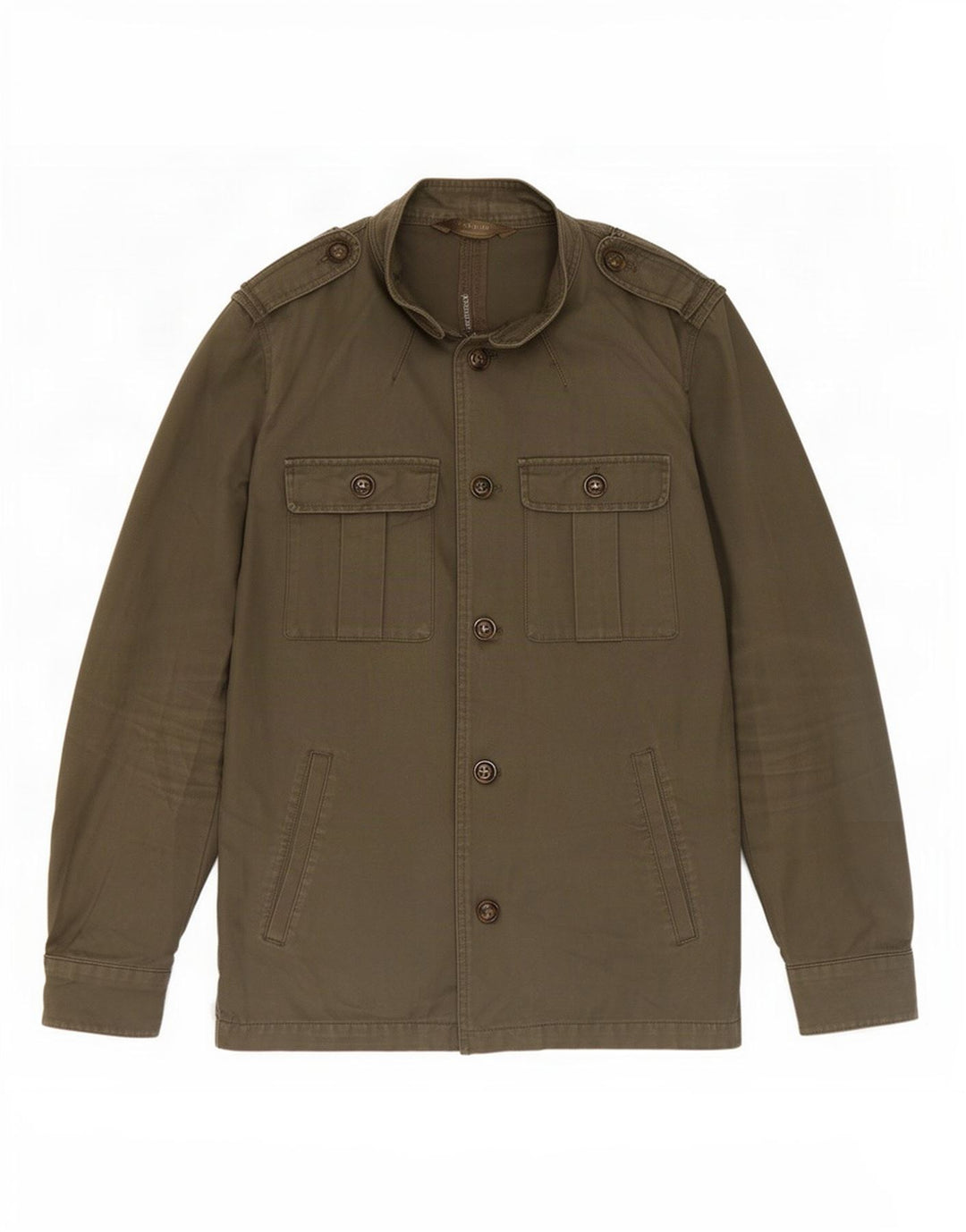 Zara Herren Militärjacke UK 38 Medium Khaki Baumwolle