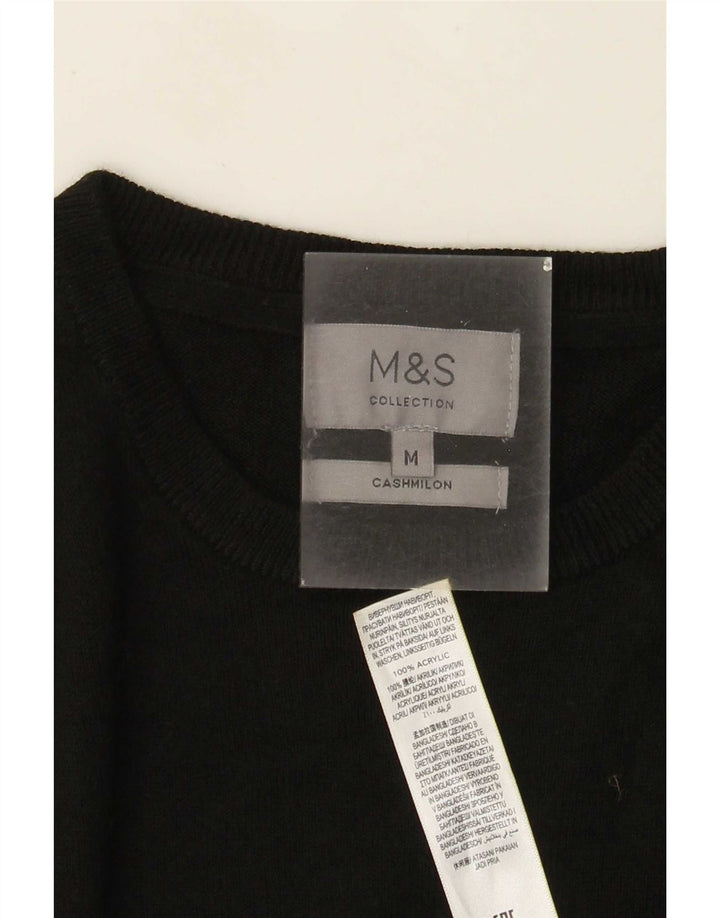 Marks & Spencer Herren-Pullover mit Rundhalsausschnitt, Mittelschwarz, Acryl