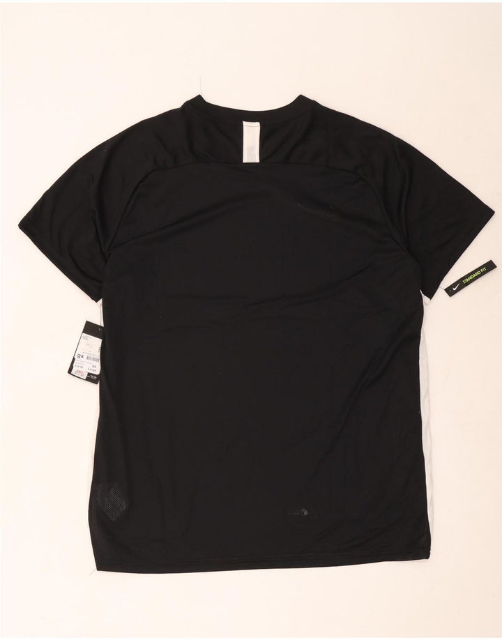 Nike Herren Dri Fit T-Shirt Top 2XL Schwarz Colourblock Polyester