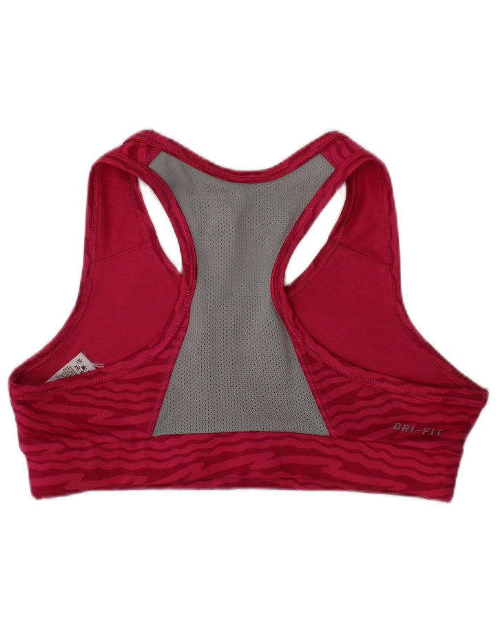 NIKE Womens Abstract Pattern Graphic Vest Top UK 12 Medium Pink Sports