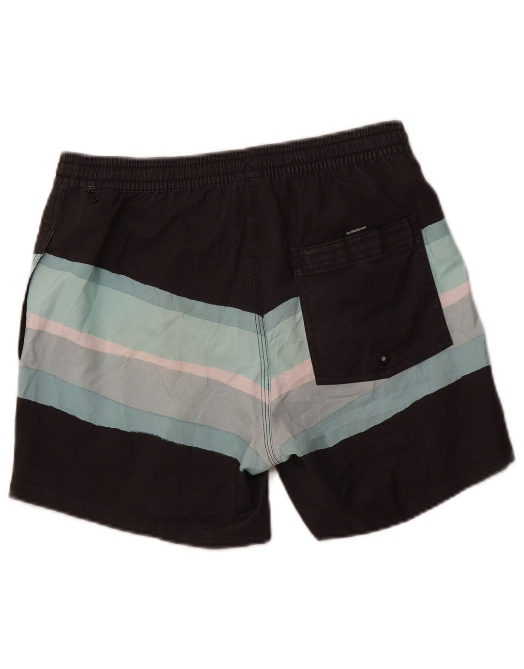QUIKSILVER Herren-Badeshorts, klein, graues Colourblock-Polyester