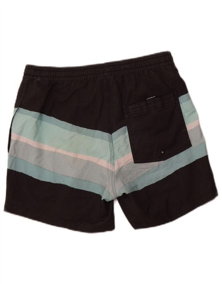 QUIKSILVER Herren-Badeshorts, klein, graues Colourblock-Polyester