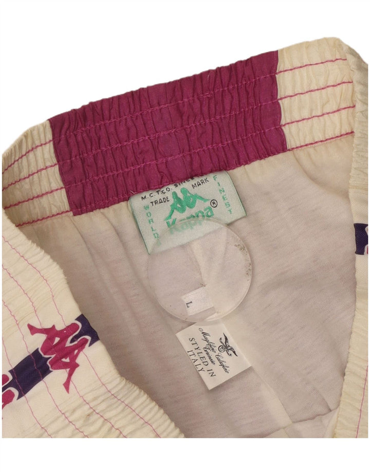 KAPPA Herren-Trainingsanzug mit Grafik, Jogginghose, groß, rosa, Farbblock