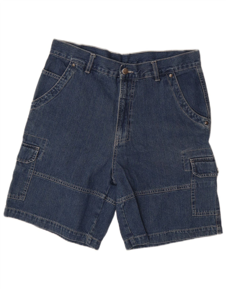 REWARD Herren Cargo Denim Shorts IT 48 Medium W32 Marineblau