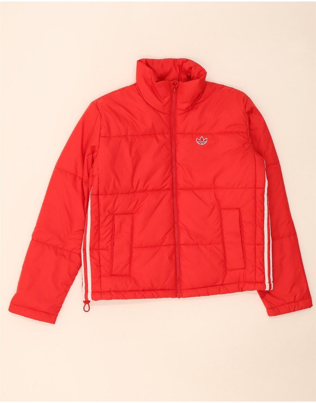 Adidas Damen Übergroße gepolsterte Jacke UK 10 Small Rot Polyester