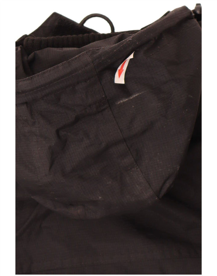 Superdry Damen-Regenjacke mit Kapuze, UK 12, mittelschwarzes Nylon