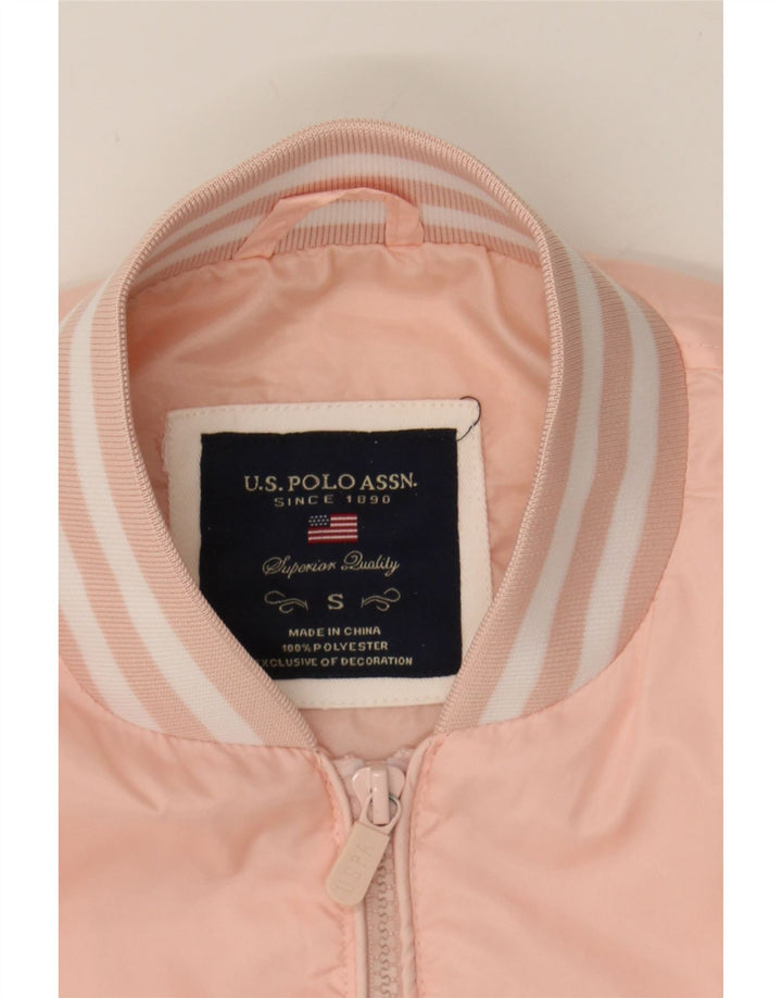 US POLO ASSN Damen Bomberjacke UK 10 Small Rosa Polyester