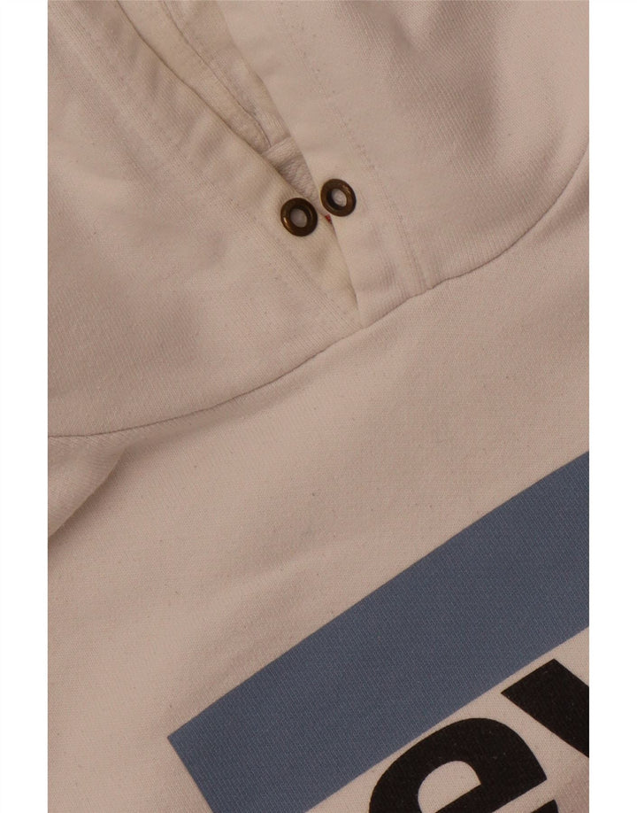 Levi's Herren-Pullover mit grafischem Kapuzenpullover, groß, aus weißer Baumwolle