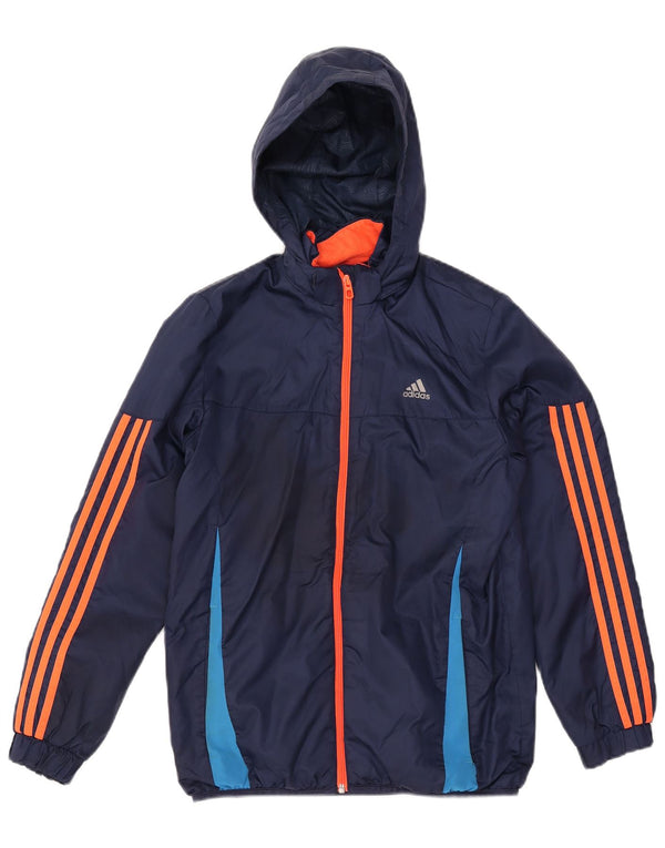 ADIDAS Windjacke mit Kapuze für Mädchen, 13–14 Jahre, Marineblau, Farbblock