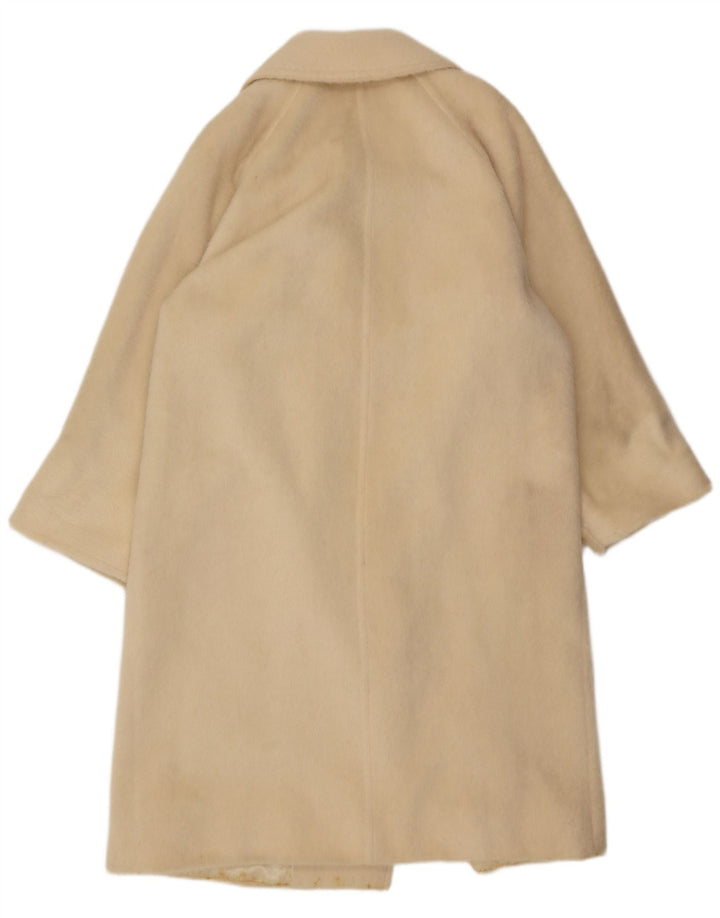 Max Mara Damen Zweireihiger Mantel UK 10 Small Off White Classic