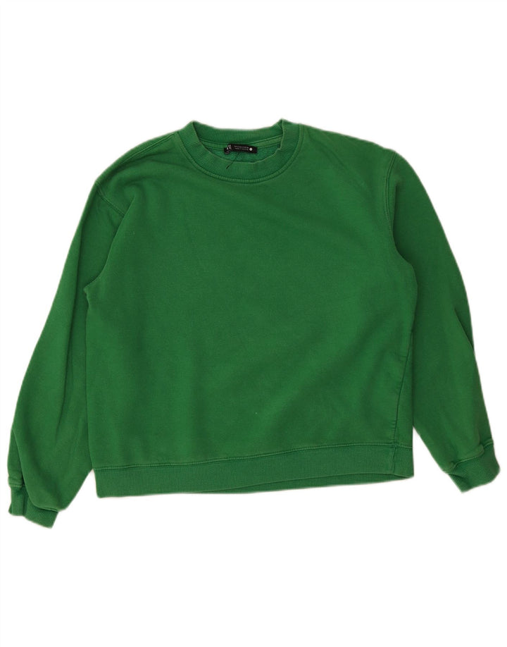 Zara Damen Sweatshirt Pullover UK 10 Small Grün
