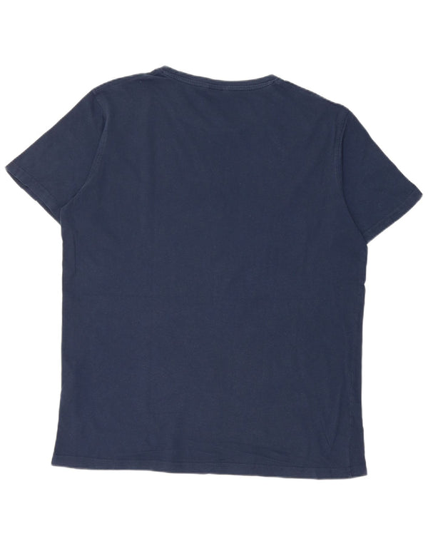 Carrera Herren Grafik T-Shirt Top XL Marineblau Baumwolle