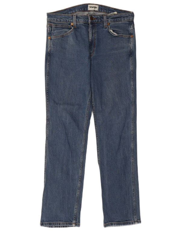 Wrangler Herren Greensboro Straight Jeans W31 L32 Blaue Baumwolle