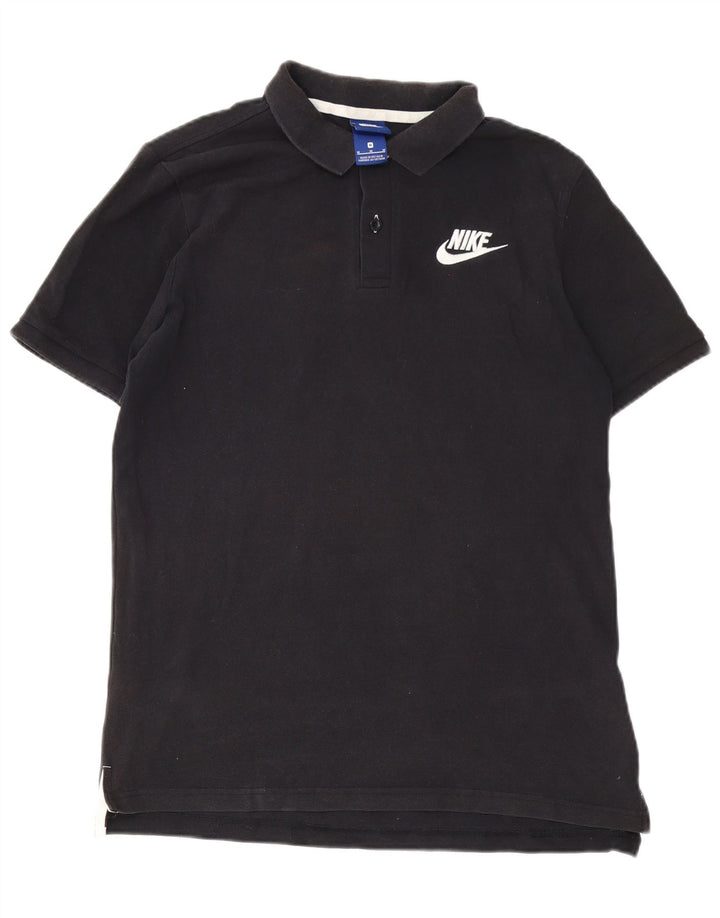NIKE Herren-Poloshirt, mittelgroß, schwarze Baumwolle