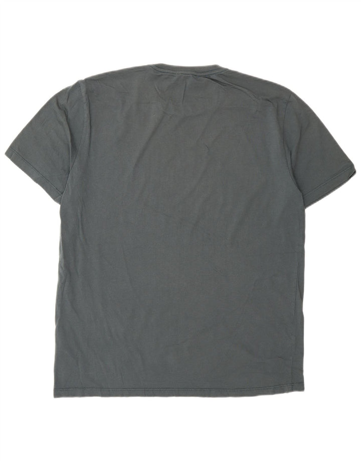 Reiss Herren T-Shirt Top Large Blau Baumwolle