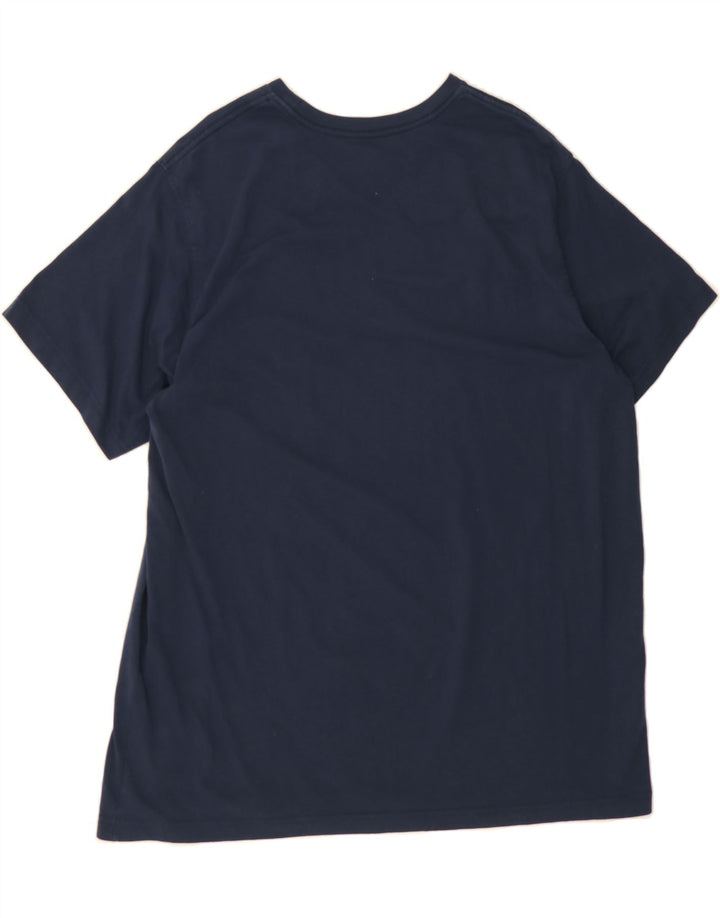 EDDIE BAUER Mens T-Shirt Top 2XL Navy Blue Cotton Vintage Eddie Bauer and Second-Hand Eddie Bauer from Messina Hembry 