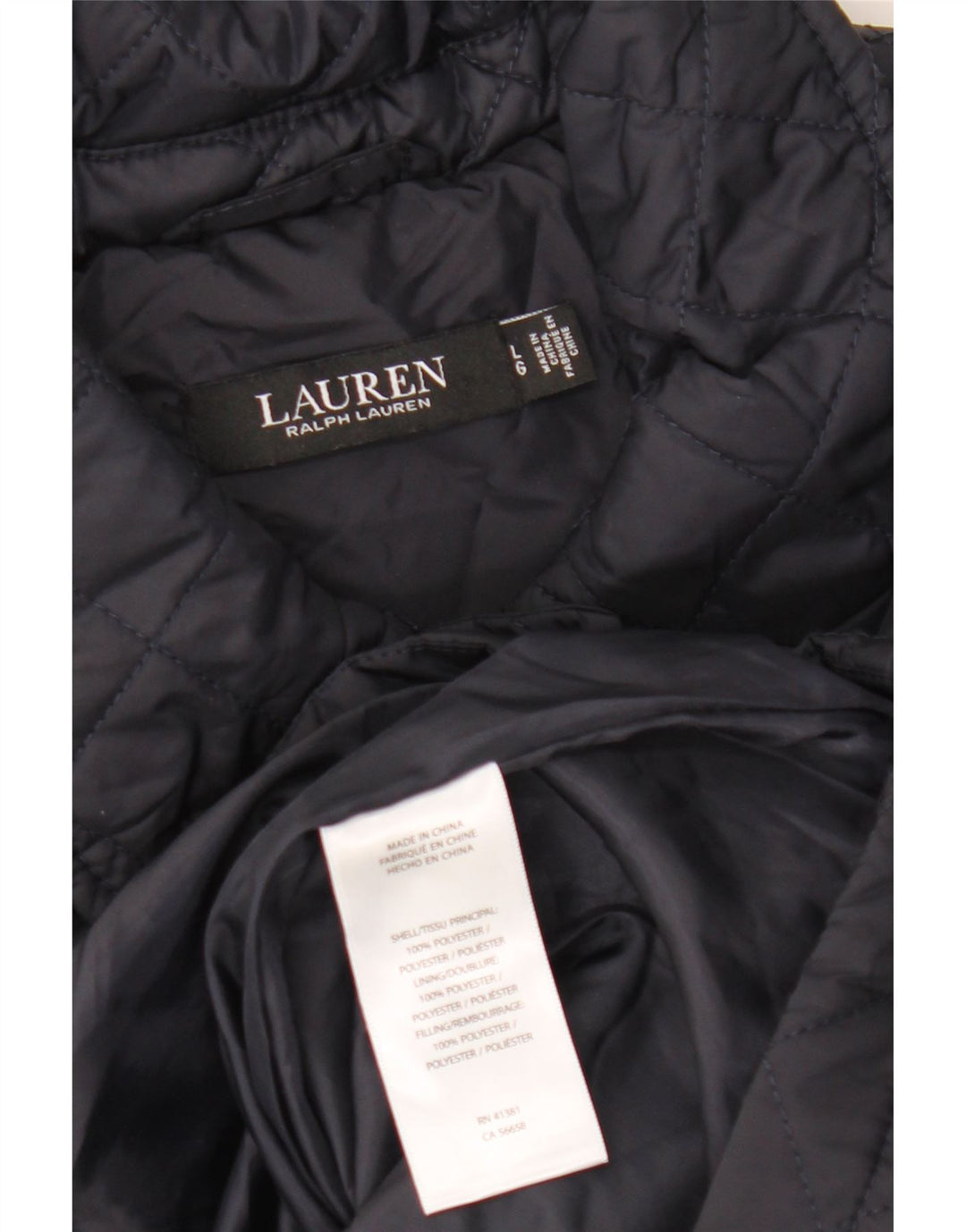 Ralph Lauren Damen Steppweste UK 16 Large Marineblau Polyester