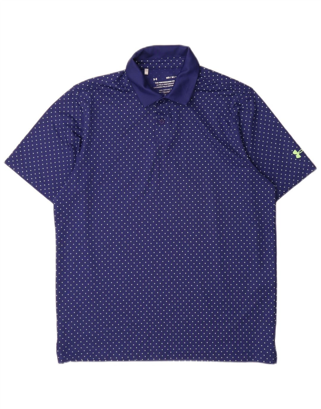 Under Armour Herren Heat Gear Poloshirt Mittelblau gepunktetes Polyester
