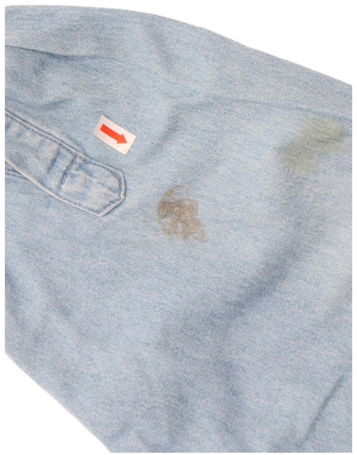 JOHN BANER Herren Jeanshemd 3XL Blaue Baumwolle