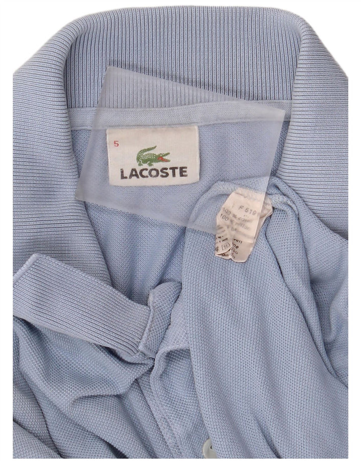 Lacoste Herren-Poloshirt, Größe 5, groß, blaue Baumwolle